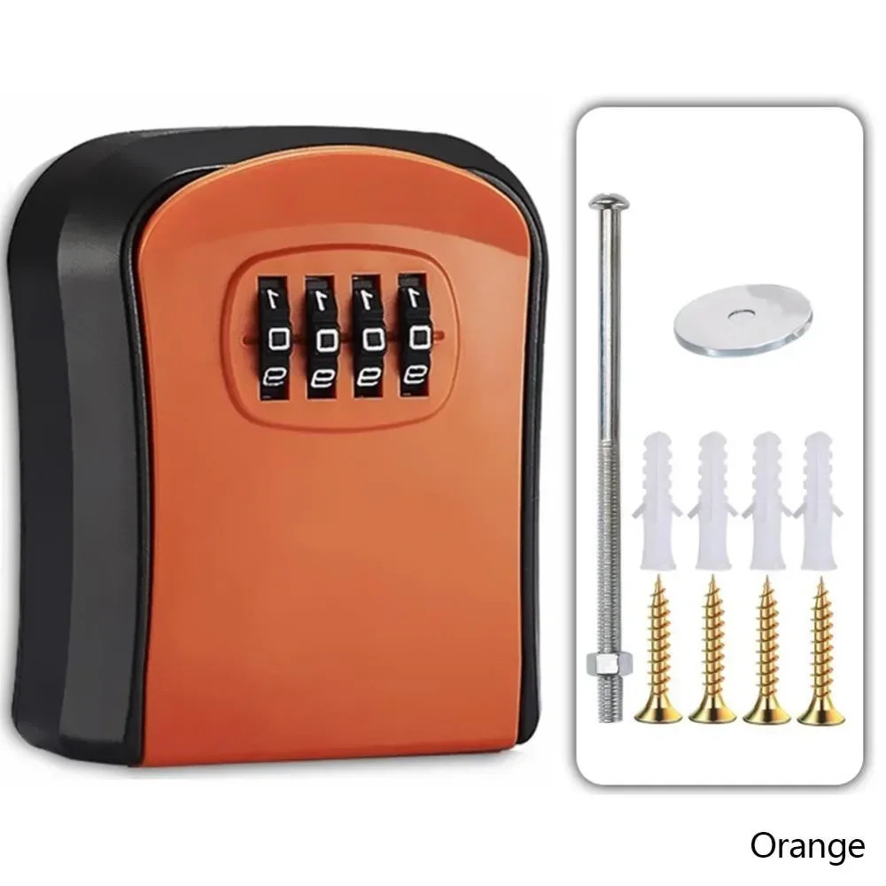 4 Digit Key Safe Lock Box Combination Security Storage Case Organizer Mount wall