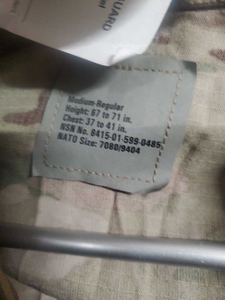 Medium Regular US ARMY ISSUE MULTICAM - FLAME RESISTANT jacket top new Tags