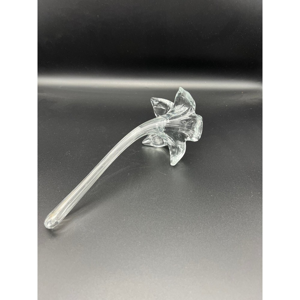 Crystal Hand Blown Lily Bud Vase Table Top
