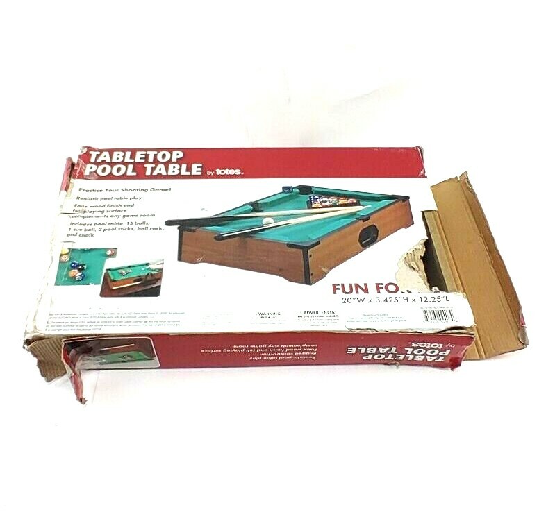 Totes The Tabletop Billiards Pool Table 2014 Missing The #12 Ball Used Condition