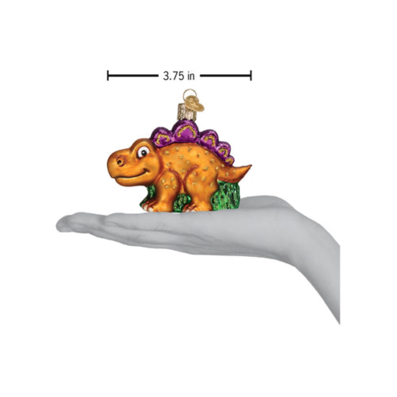 Old World Christmas Blown Glass Ornament, A-Roarable Stegosaurus