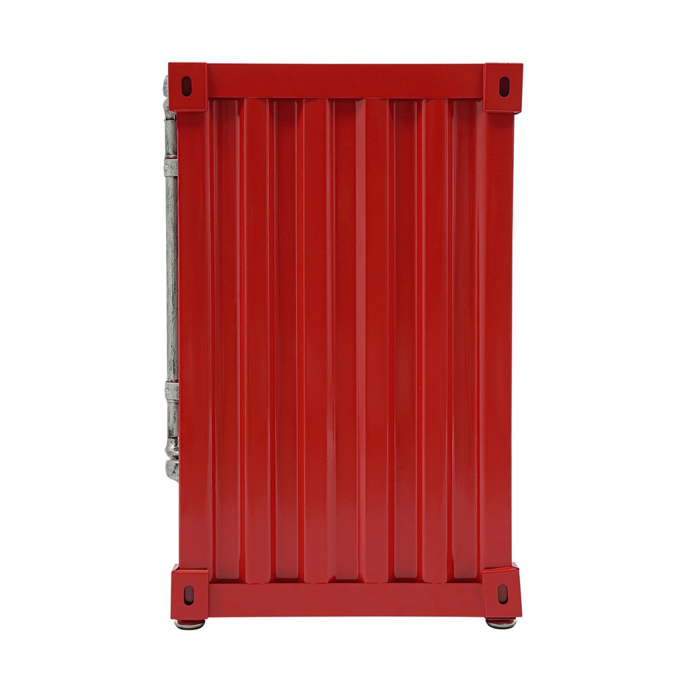 Industrial Metal Container Side Table Side Table with Drawer Container Cabinet