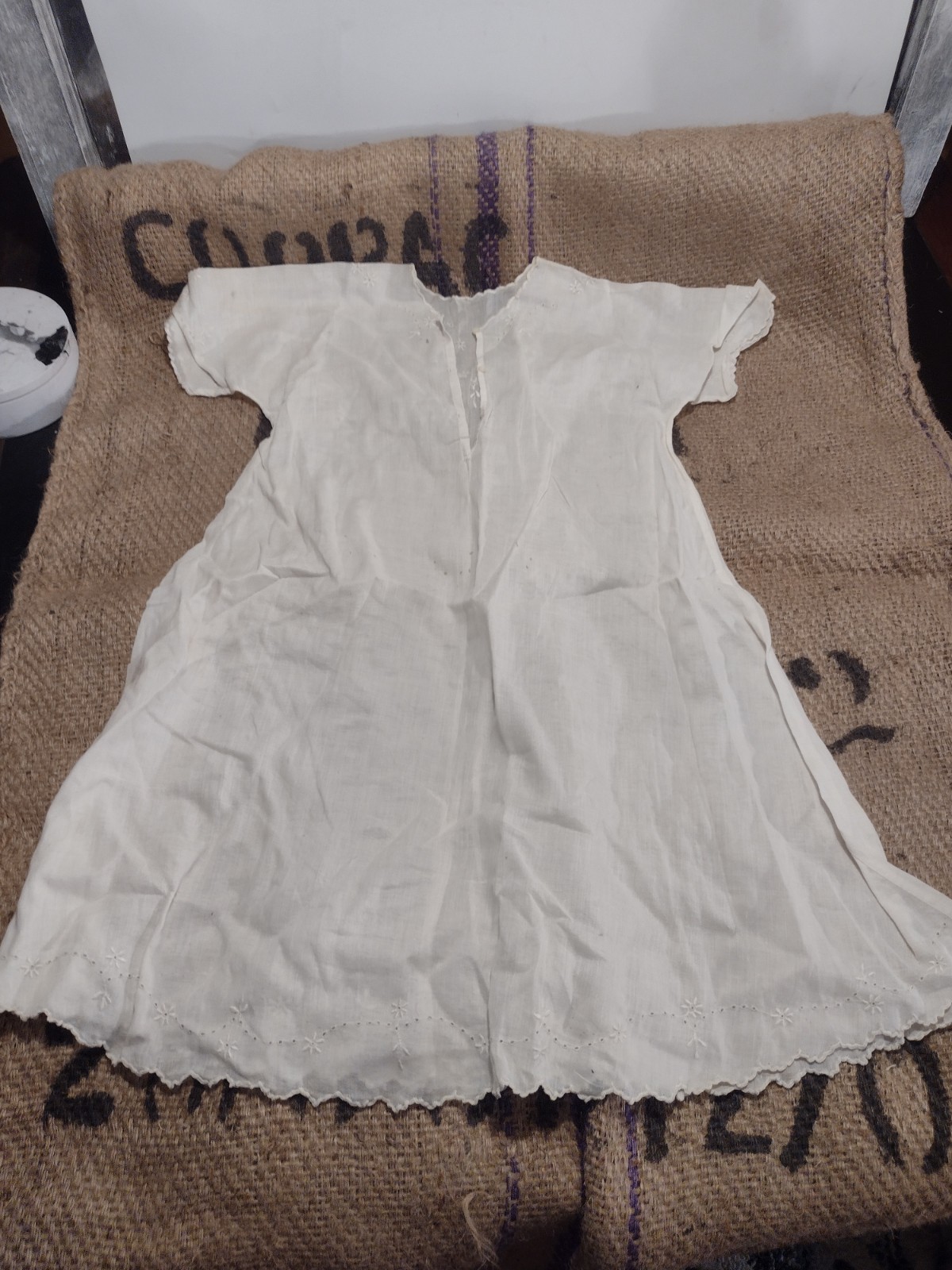 Antique Baby Clothing Bundle Victorian Christening Gown Crochet Sweater4 Piece