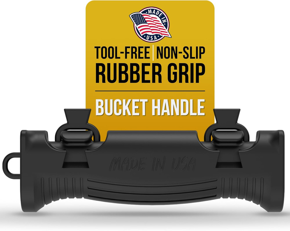 TEC Products HANDTEC Bucket Handle Grip - Ergonomic Rubber Handle Replacement fo