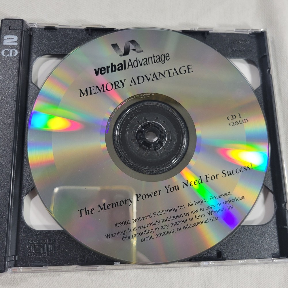 Memory Advantage by Verbal Advantage CD 2 Disc Set 2002 Netword Publishing USED