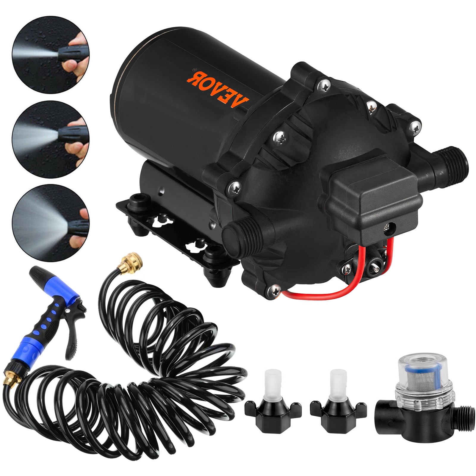 Washdown Pump 5.5 GPM Deck Wash Pump Kit 12 V 70 PSI Boat Marine Yacht