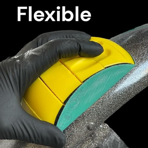 Flexible 6" Hand Sanding Block - Hook and Loop - Hook and Loop
