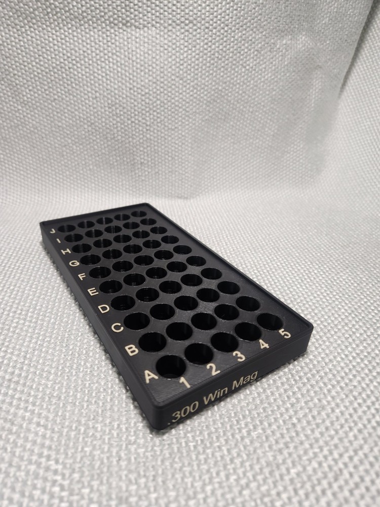 .300 Winchester Magnum 50rd Reloading tray, Stackable, Different color options