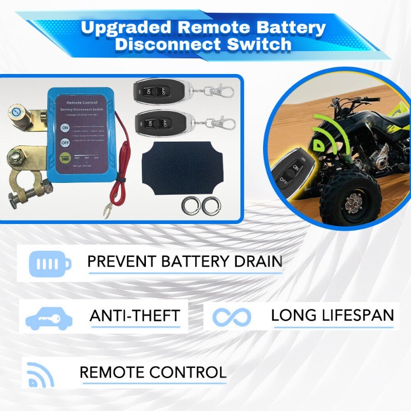 Remote Control Car Battery Switch Disconnect Power Kill Master Isolator Cut Off