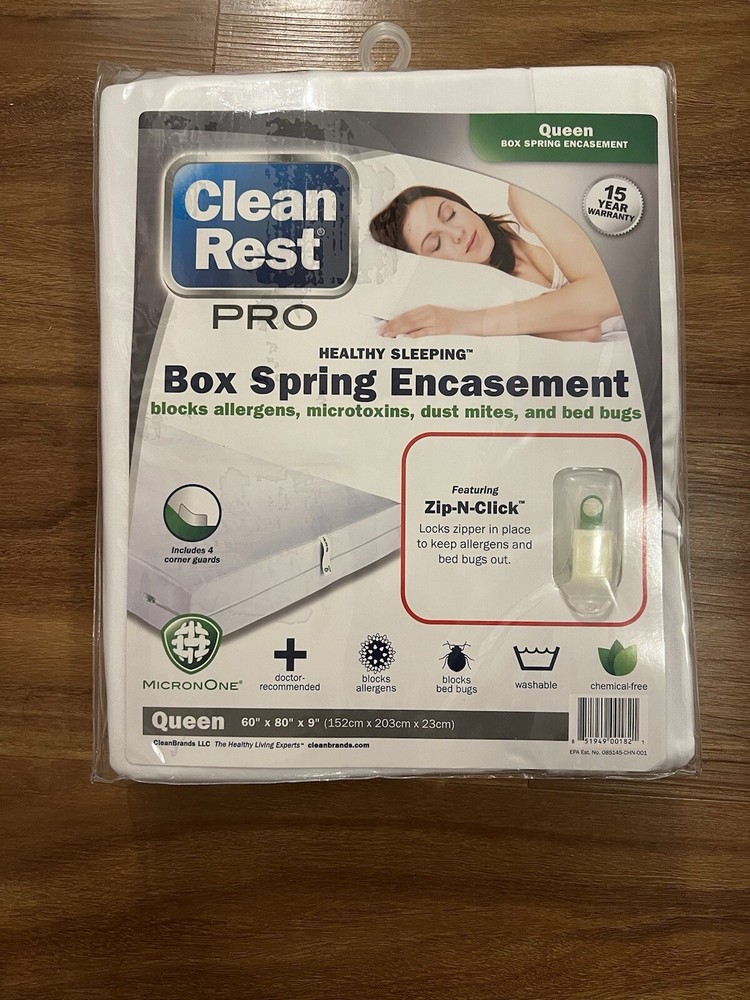 Nip Clean Rest PRO Box Spring Bed Bug Cover QUEEN