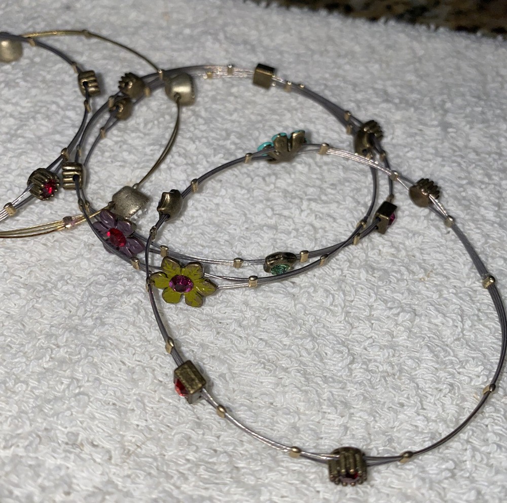 Rhinestone Wire Bracelets Handmade