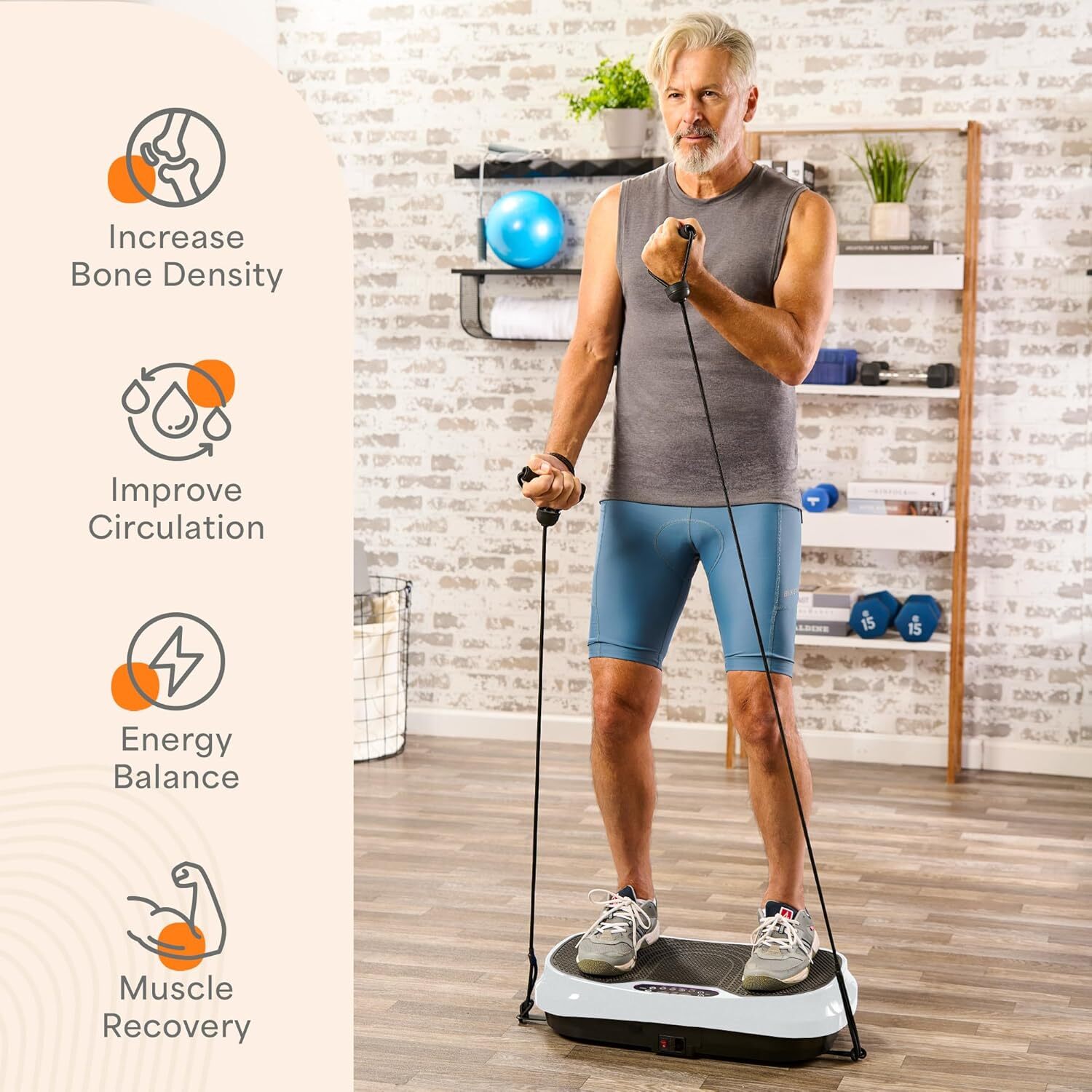 LifePro Waver Mini Vibration Plate White | Full Body Fitness & Weight Loss