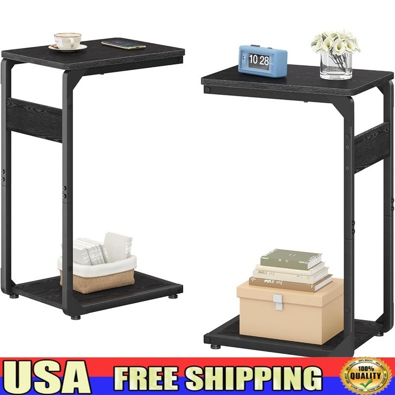 Stable Side Table Small Spaces Easy Assembly Multi-Use Couch Laptop Tray