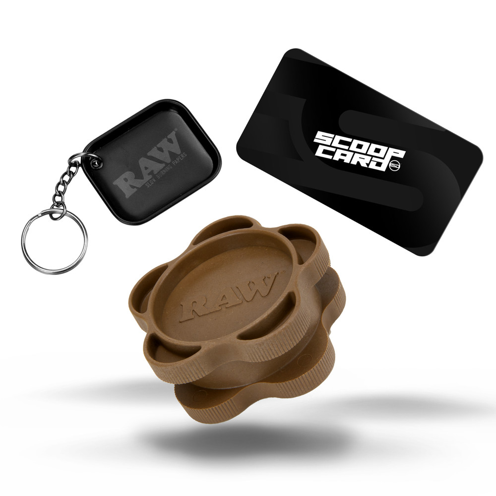 RAW Gripper Grinder | Medium Grind V2 + RAW Black Keychain