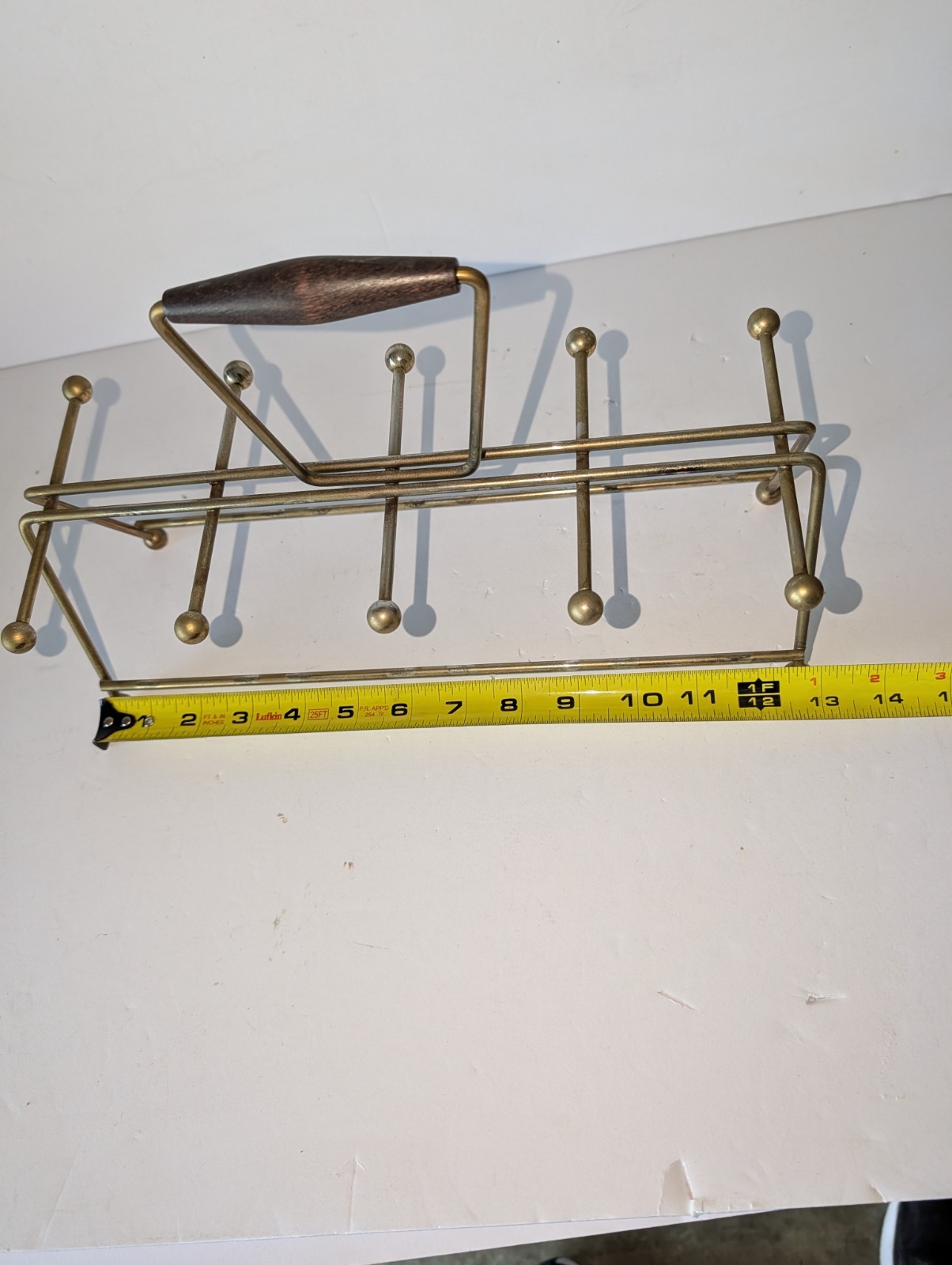 Vtg Wire Metal Caddy ONLY Rack Beverage Holder Mid Century MCM 8 Glasses