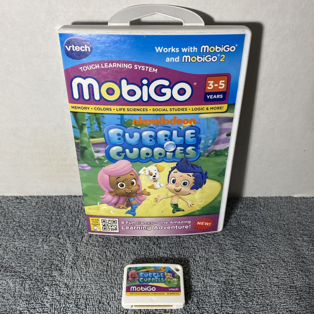 VTECH MOBIGO: NICKELODEON BUBBLE GUPPIES INTERACTIVE LEARNING GAME 3-5 YR