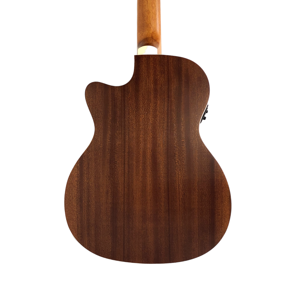 Haze C551BCEQSMFL Solid Top Fretless Arched Back Classical Guitar - Matte