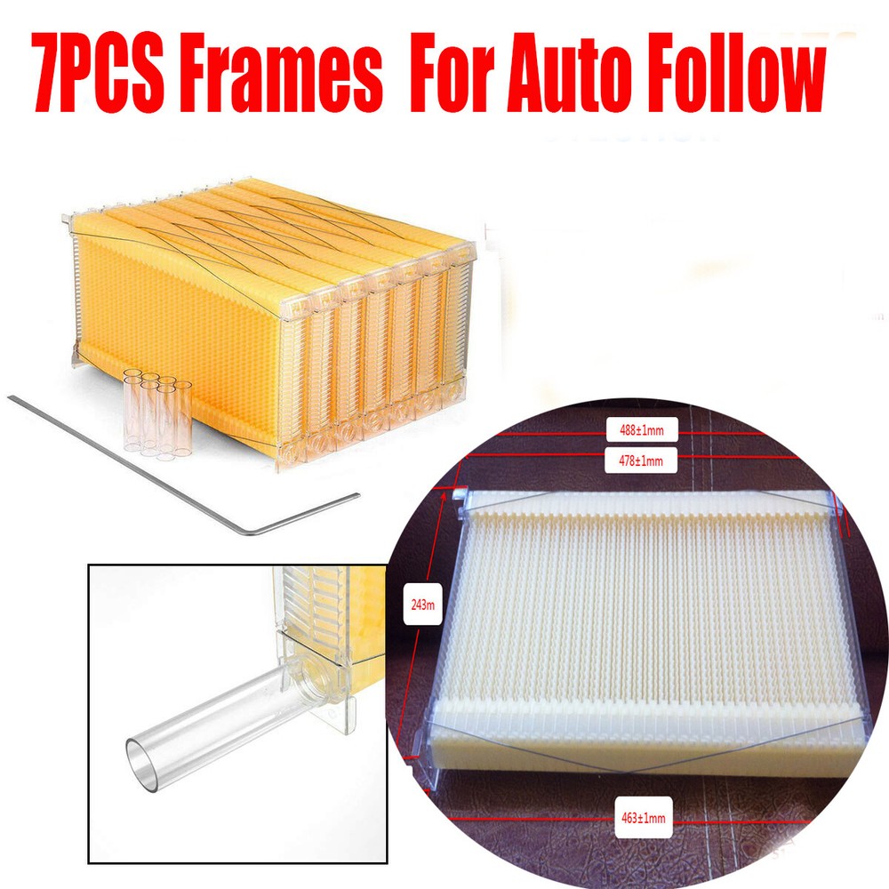 7x Auto Plastic Beekeeping Frames Honey Comb Frames For Beehive House Boxes US