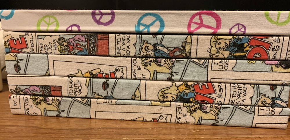 Blondie Comic Fabric covered A5 unlined blank notebook + Surprise Gift