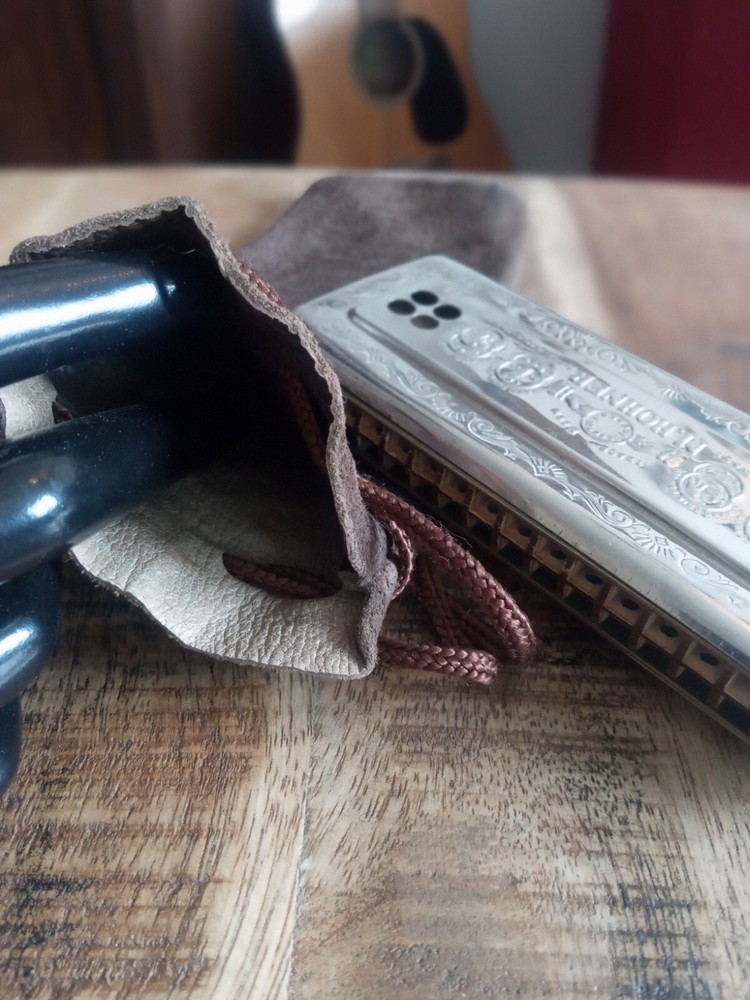 M. Hohner Vintage ECHO Harmonica W/ Leather Pouch
