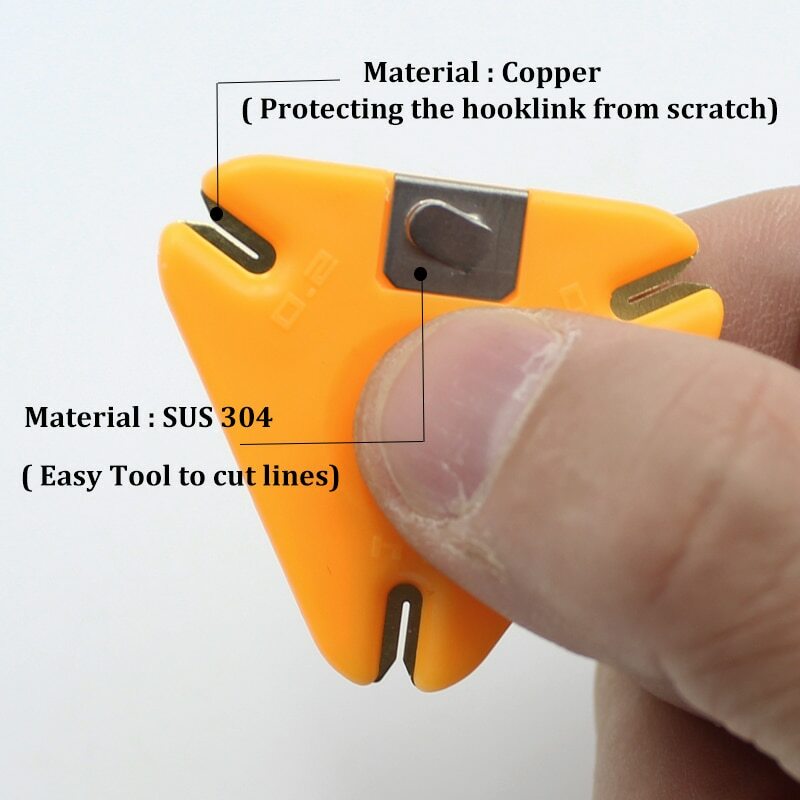 Coated Braid-Line Stripper Cutter Multi Use Tool Carp Fishing Hook