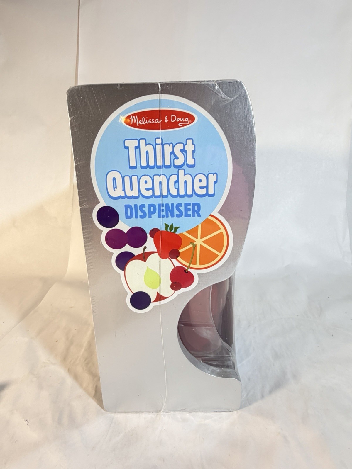 Melissa & Doug Wooden Thirst Quencher Drink Dispenser W/ Cups, Juice Inserts NEW