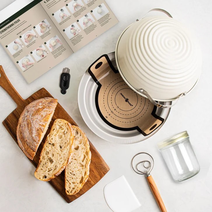 Nordic Ware Simply Sourdough Kit – Bread Baking Pan + Tools & Instruction Book