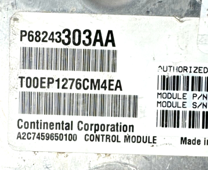 206 2018 Dodge Ram 1500 5.7L Engine Control Module Unit Ecm P68243303AA