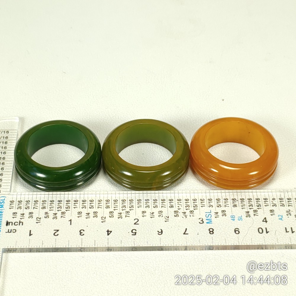 3 Bakelite Catalin Napkin Rings