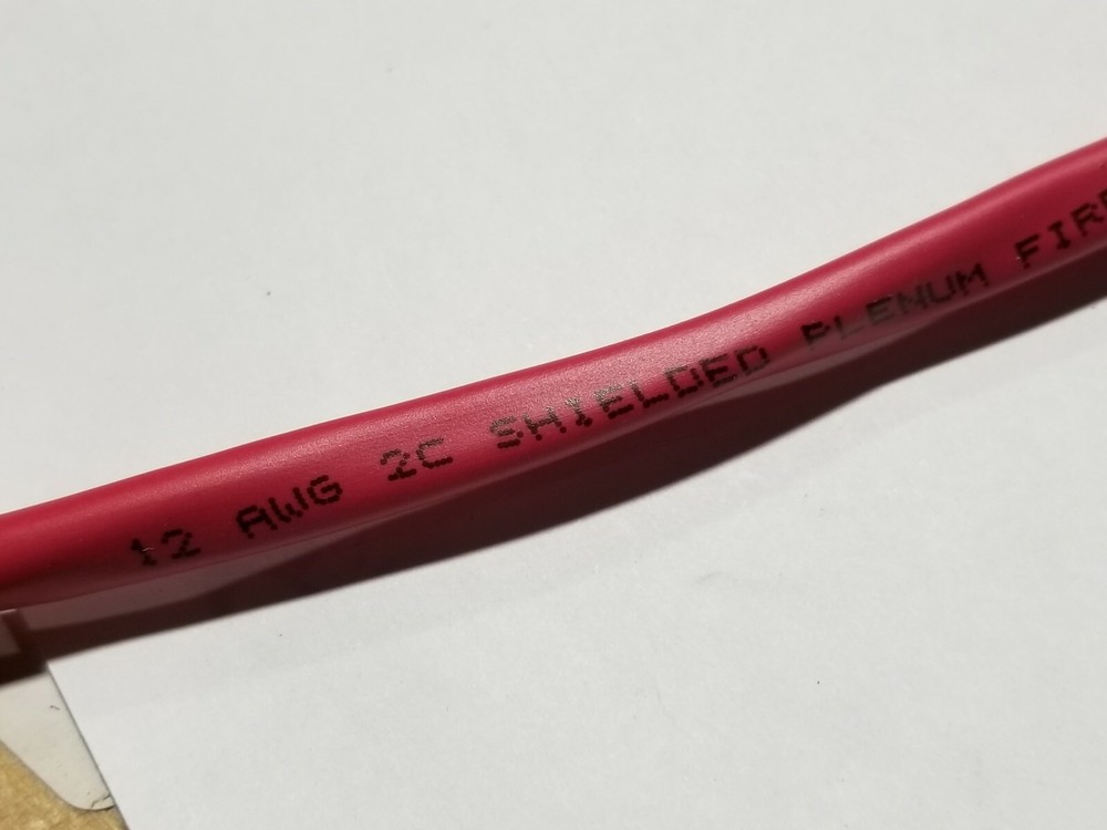 Advanced Digital 981202SD 12/2C Solid Shielded Plenum Fire Alarm Cable Red /50ft