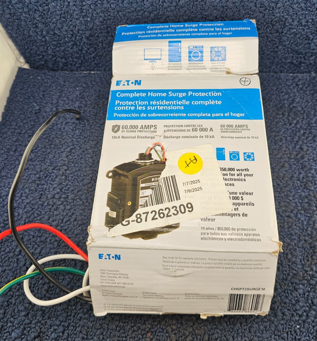 Eaton CHSPT2SURGE10: Home Surge Protection 60,000 AMPS