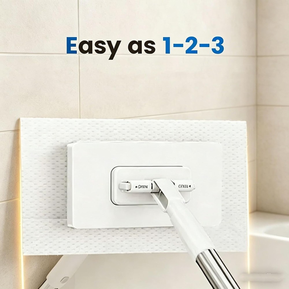 Snap Grip Mini Mop,Disposable Dust Mop,Zero Touch Mini, Convenient Cloth Chang