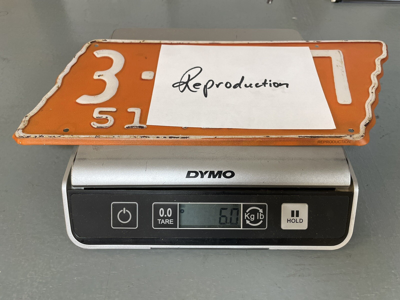 REPRODUCTION 1951 Tennessee License Tag TN Knox Vols & Vanderbilt Score Plate