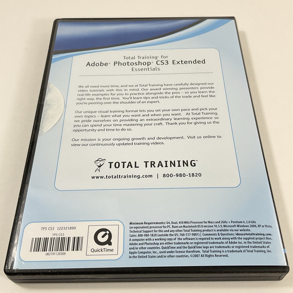 TOTAL TRAINING FOR ADOBE PHOTOSHOP DREAMWEAVER FLASH ILLUSTRATOR CS3 BUNDLE 4