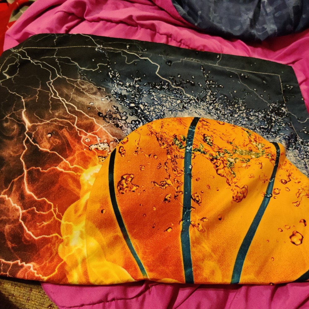 Flaming Basketball Pillow Case