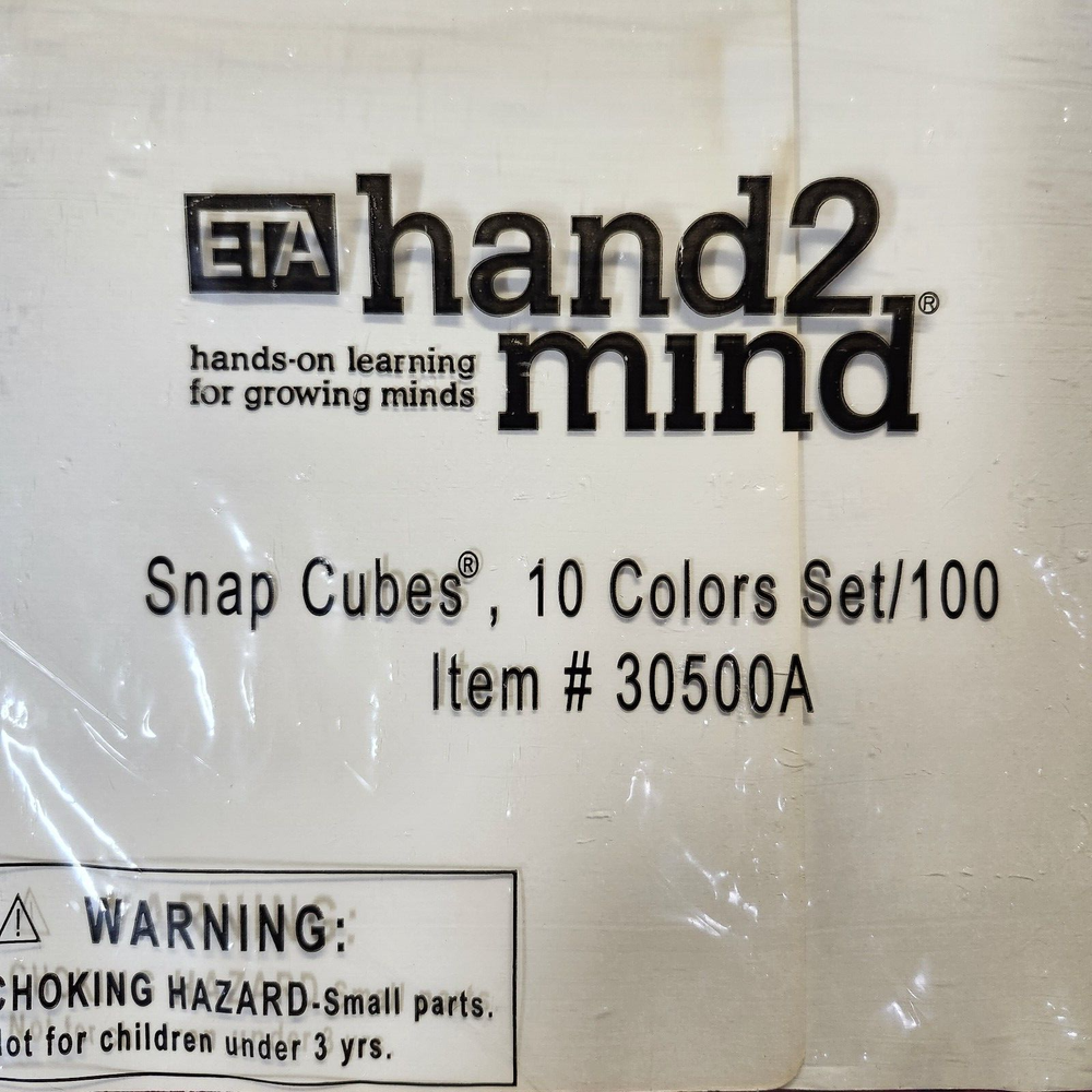 Set 100 Interlocking Snap Cubes ETA hand2mind Math Teacher Manipulatives