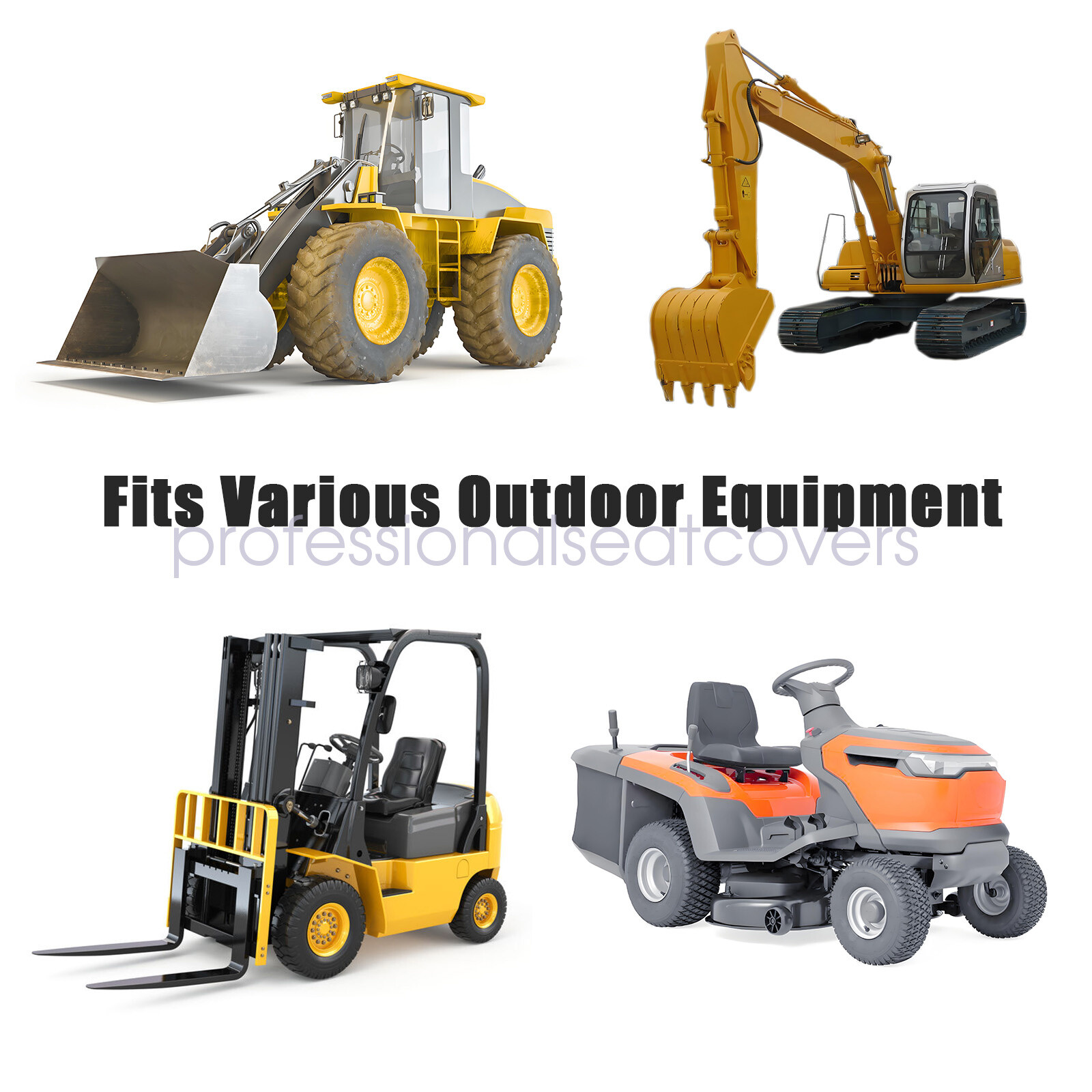 For Most Tractor Forklift Mower Dozer Telehandler Seat W/ Armrest & Safety Belt