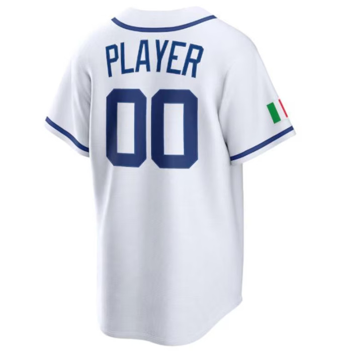Man's Italy WBC Baseball Jersey White All Print Customized Fan Shirt