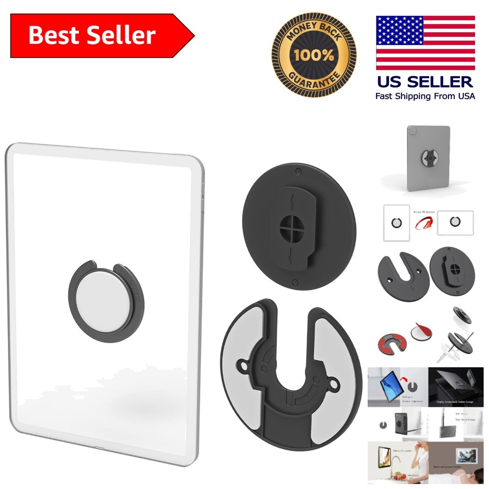 Universal Adjustable Tablet Wall Mount - 90° Rotating for iPad/Kindle, 2-Pack