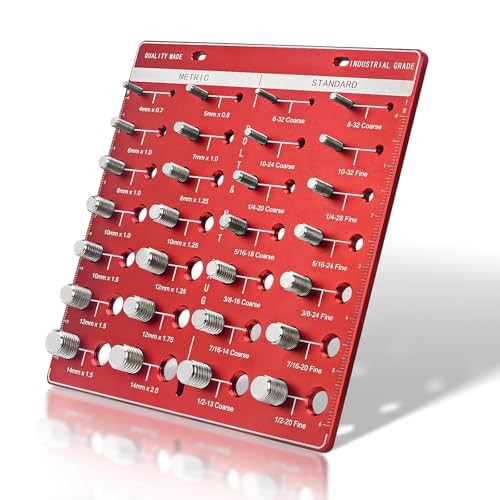 Thread Checker, 28 Nut and Bolt Thread Checker, Bolt and Nut Identifier Square