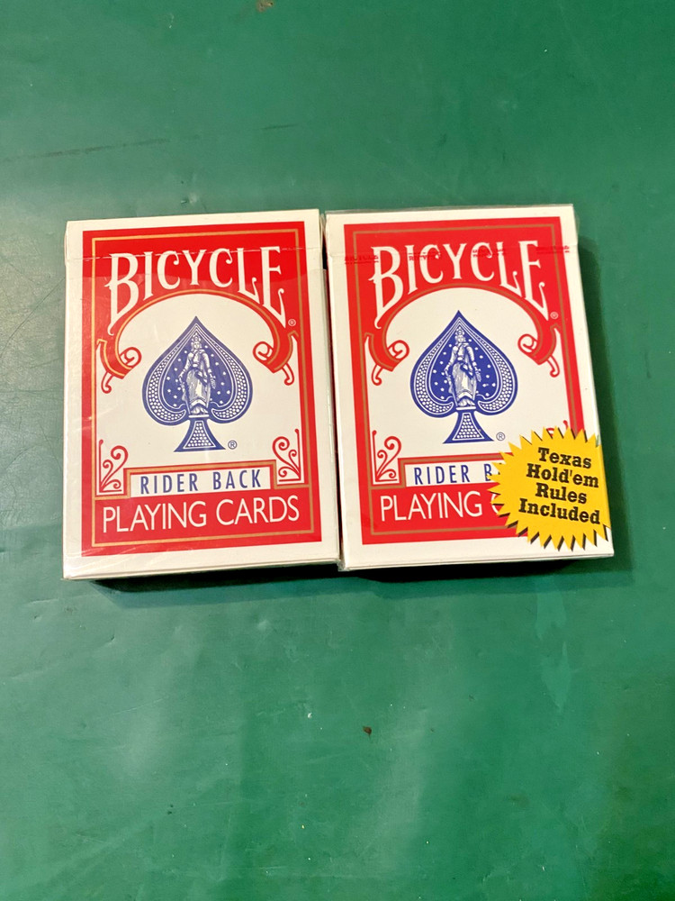 magic force deck one way set 2 two decks red back bicycle cards new
