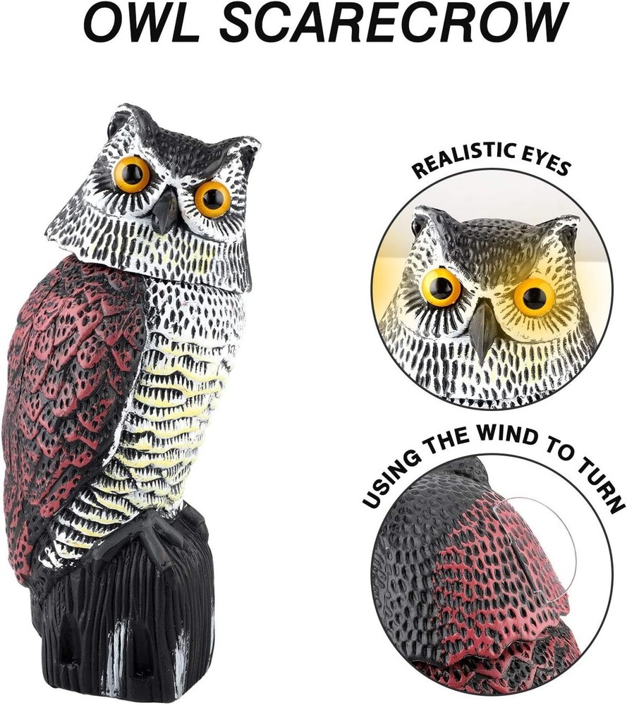 Versatile Owl Statue Decoy: A Stylish Solution for Bird Control & Garden Decor