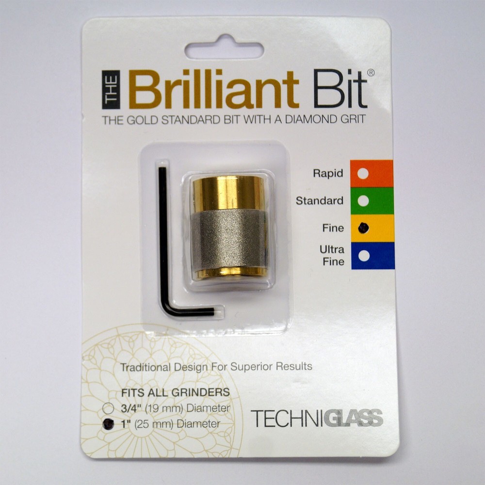 1" FINE Techniglass Diamond Brilliant Grinder Bit