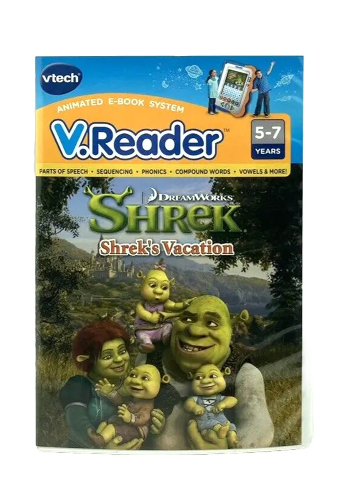 Vtech V.Reader Shrek's Vacation: Dreamworks Shrek E-Reading System Game