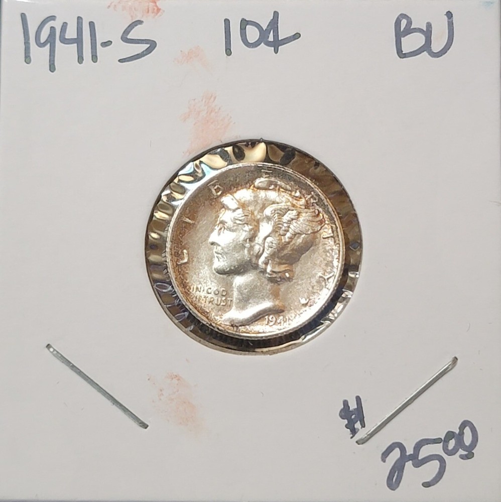 1941-S 10C Mercury Dime Uncirculated