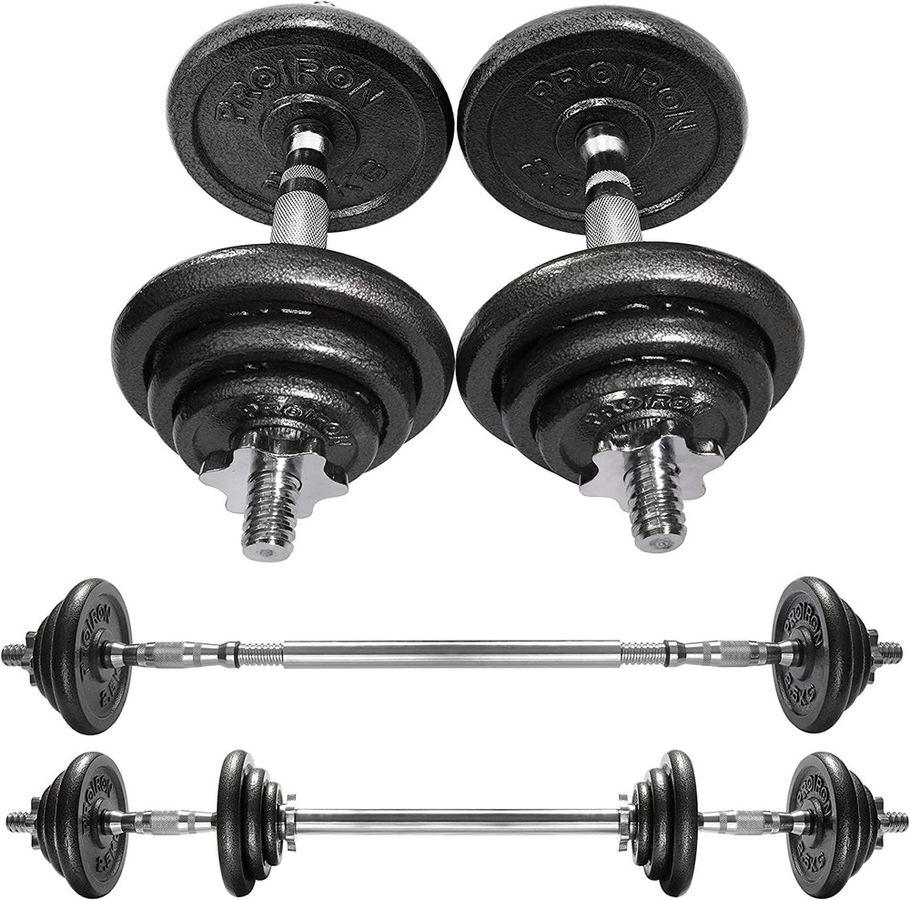 44Lbs Cast Iron Adjustable Dumbbell Set Hand Weight with Solid Dumbbell Handles