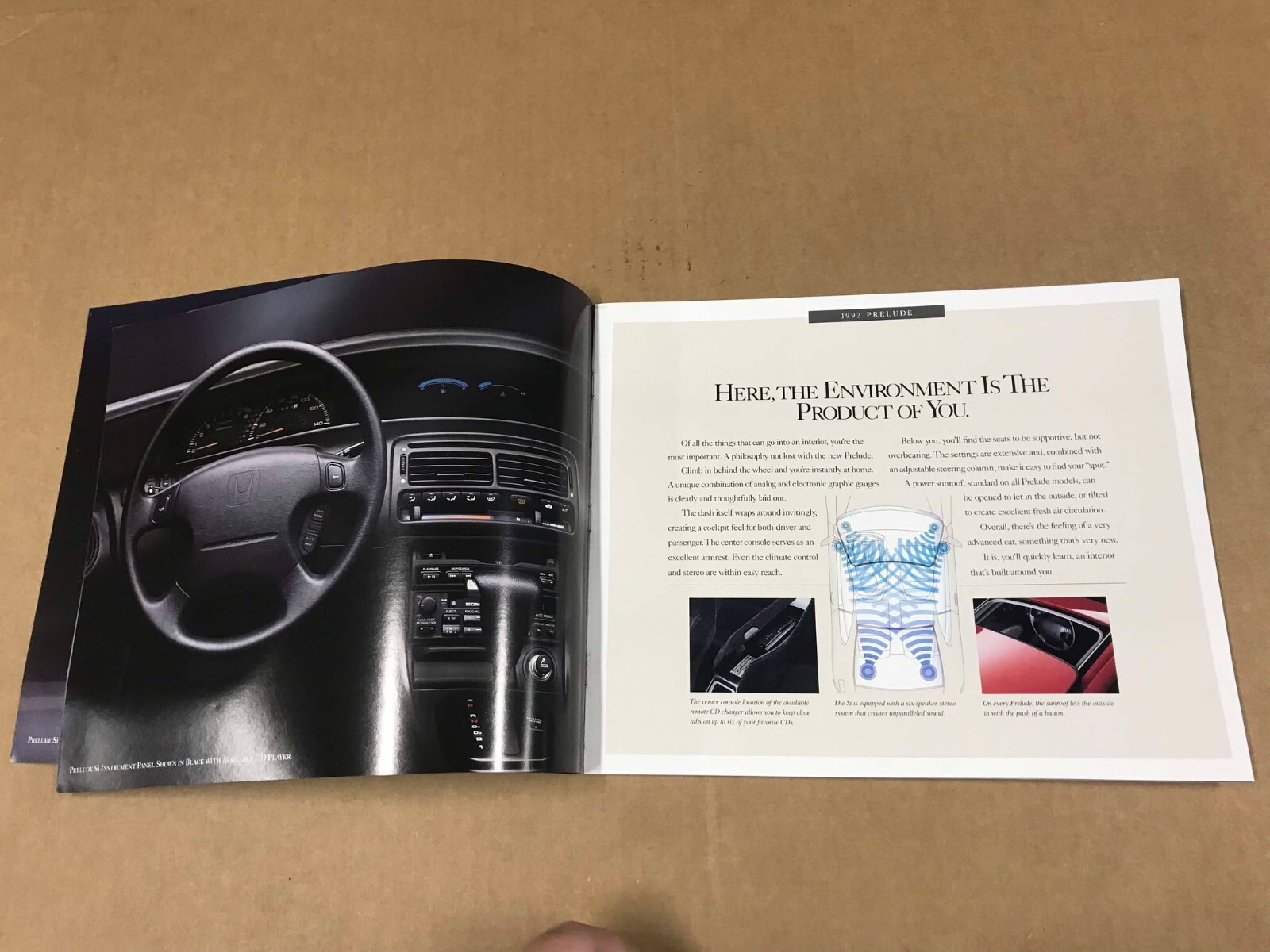 Vintage 1992 Honda Prelude Dealership Salesman Brochure