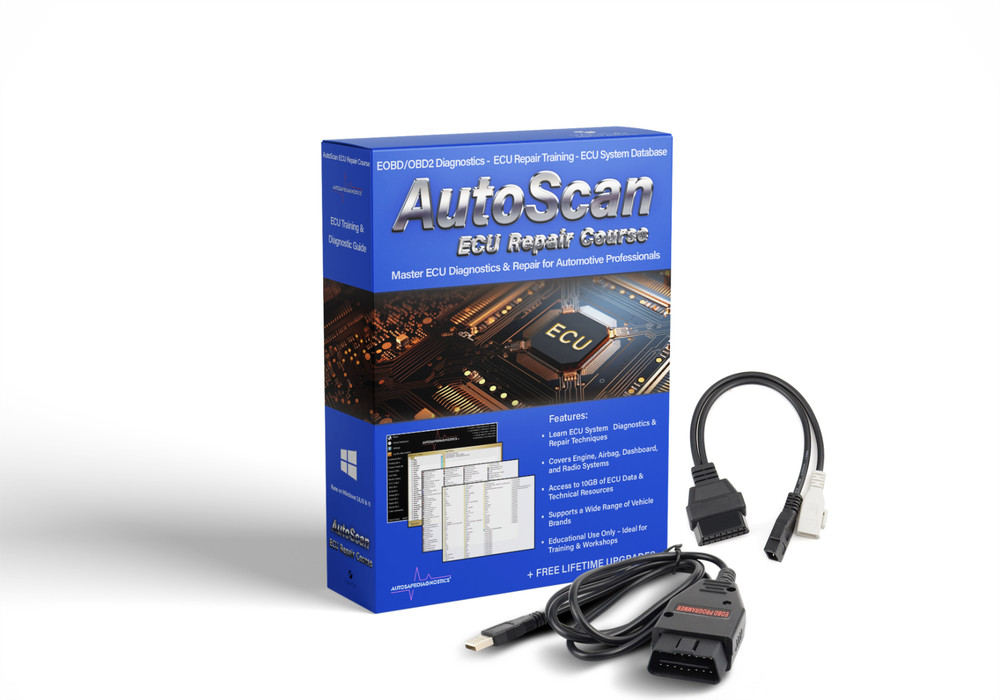Autoscan ECU Repair & Diagnostic Training Guide - Educational Software + Cable