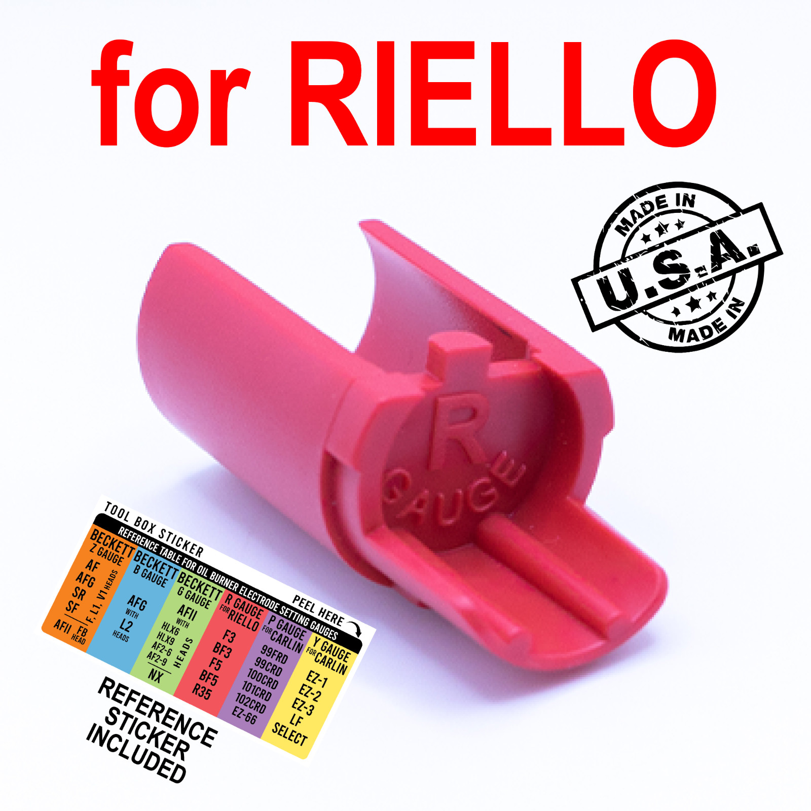 Red R Electrode Setting Gauge for Riello oil burners 40 F3 F5 BF3 BF5 R35 z
