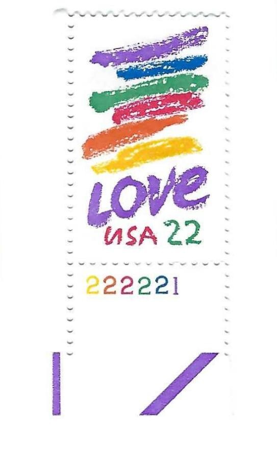 STAMP US SCOTT 2143 "Love" 22 CENT 1985 MH WITH PB #
